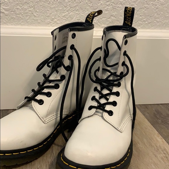white doc martens size 9